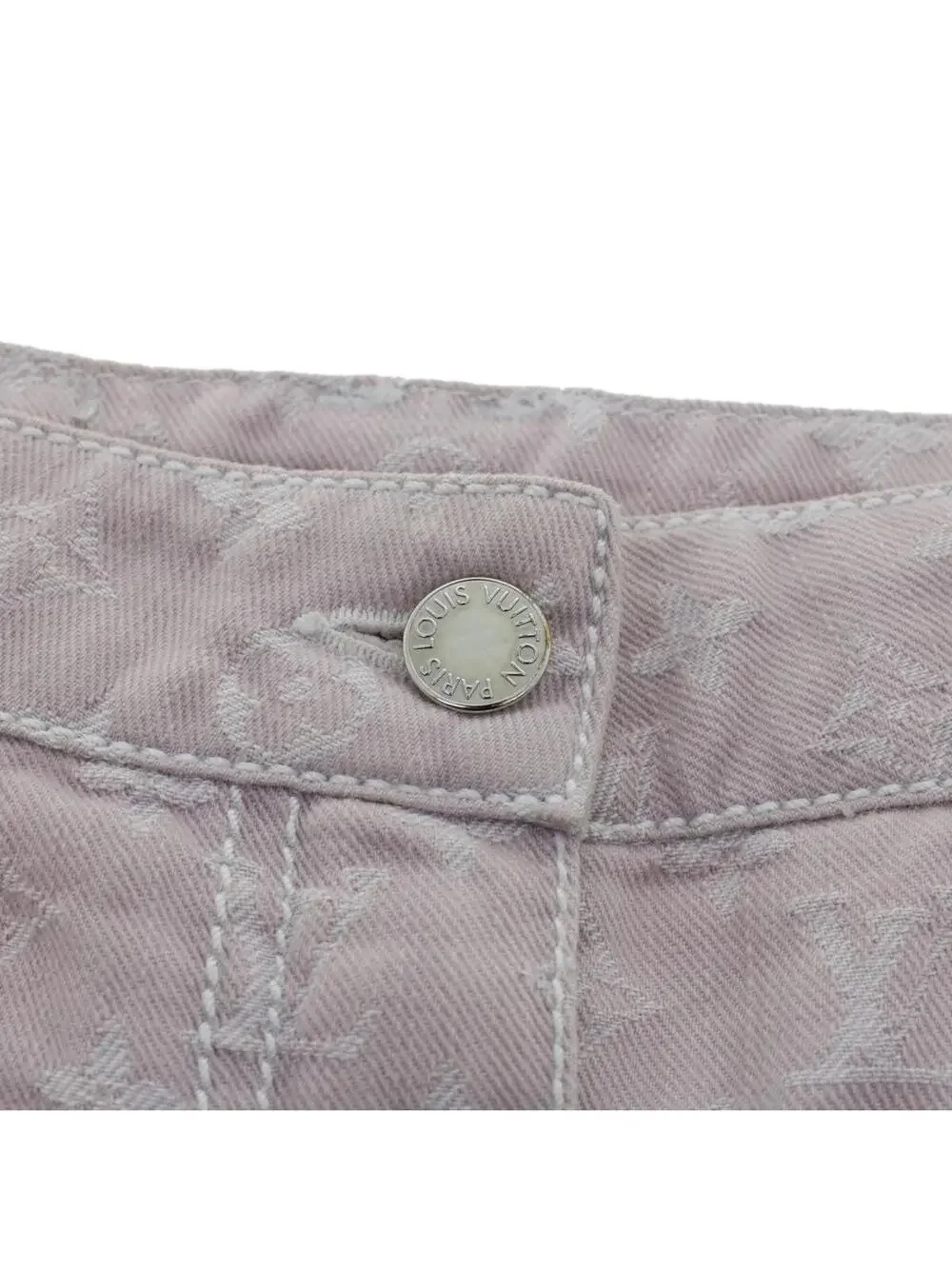 Louis Vuitton Denim Capri Pants 38 Pink #344074L79B